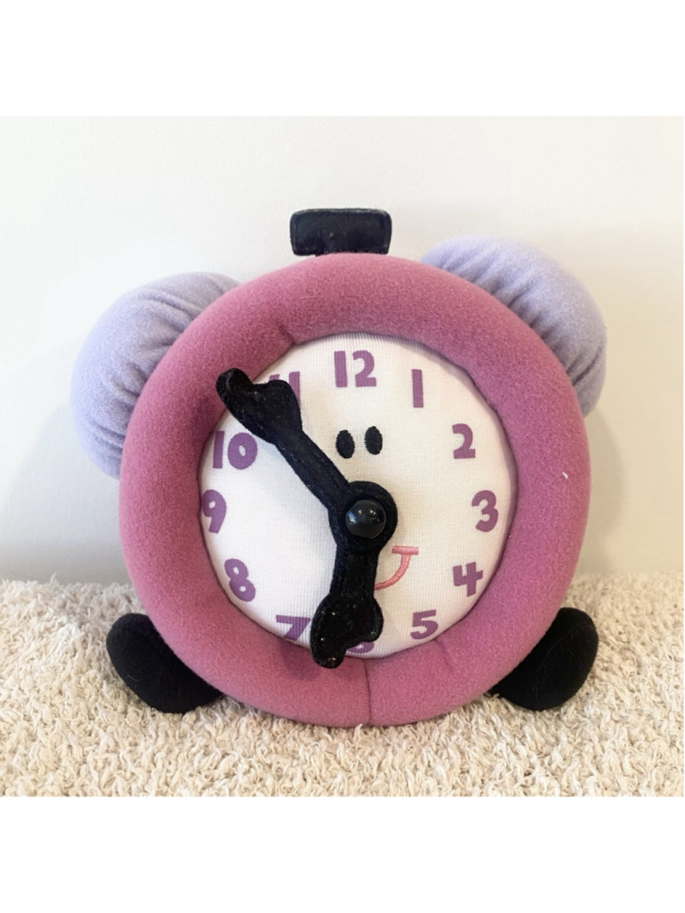Vintage 1998 Eden Blue’s Clues Tickety Tock Plush Clock Toy 7” Nickelodeon
